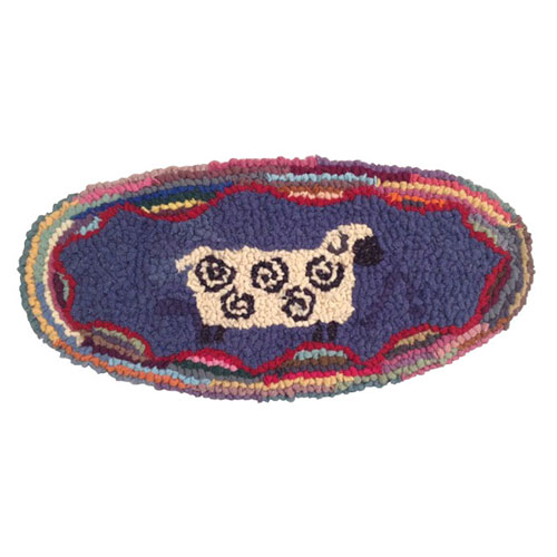 Rug Hooking Kit - Oval Sheep