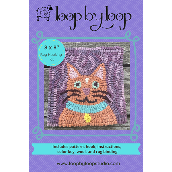 Beginner Rug Hooking Kit - Orange Cat - Package