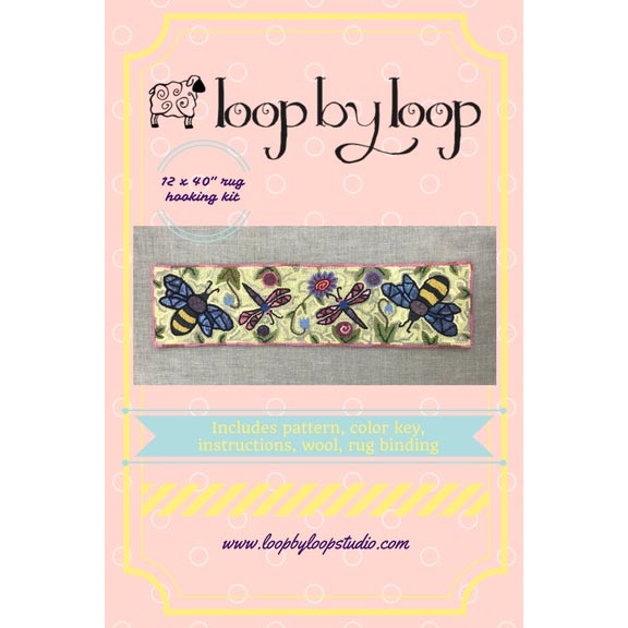 Rug Hooking Kit - Bee Table Runner - Package
