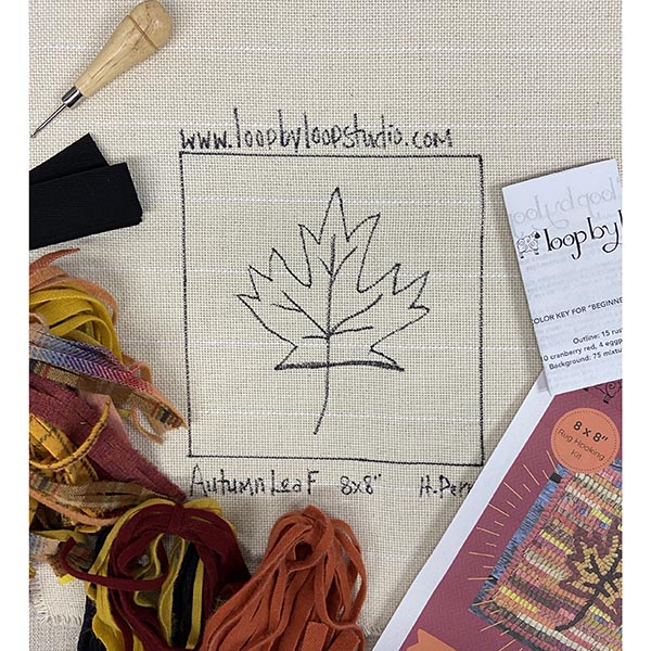 Beginner Rug Hooking Kit - Autumn Leaf - Pattern