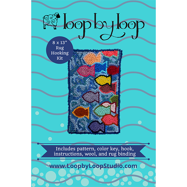 Rug Hooking Kit - School of Fish - Package