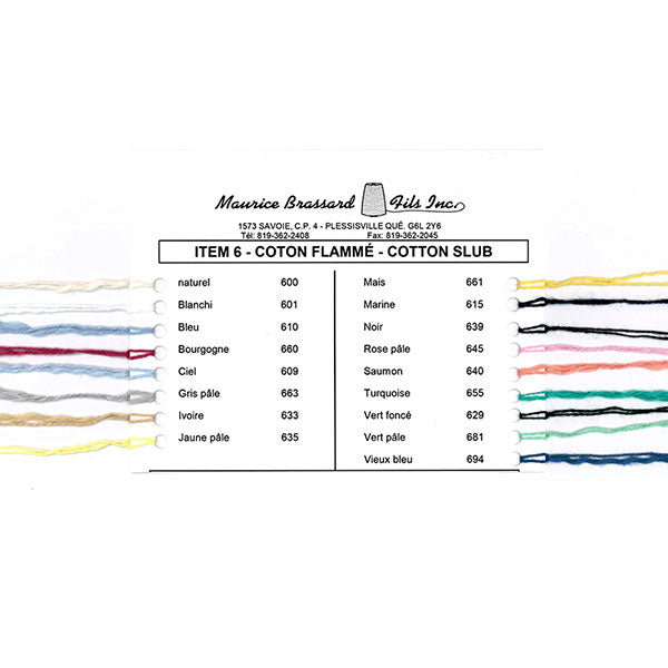Cotton Slub Yarn Color Card
