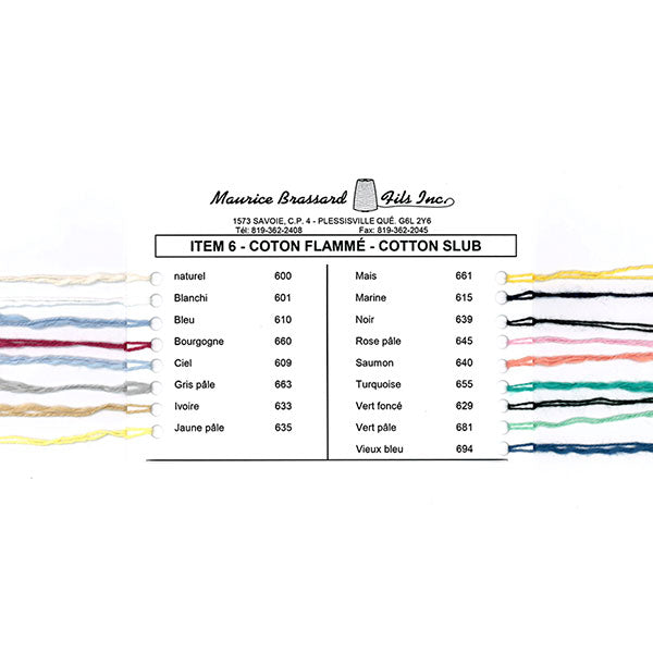 Cotton Slub Yarn Color Card