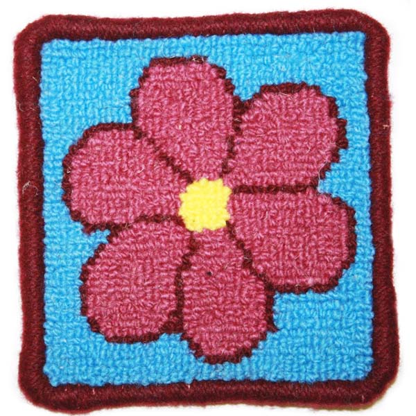 Complete Coaster Rug Hooking Kit - Flower
