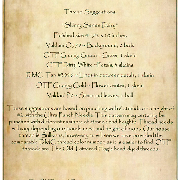 Floss Color Key - Skinny Daisy