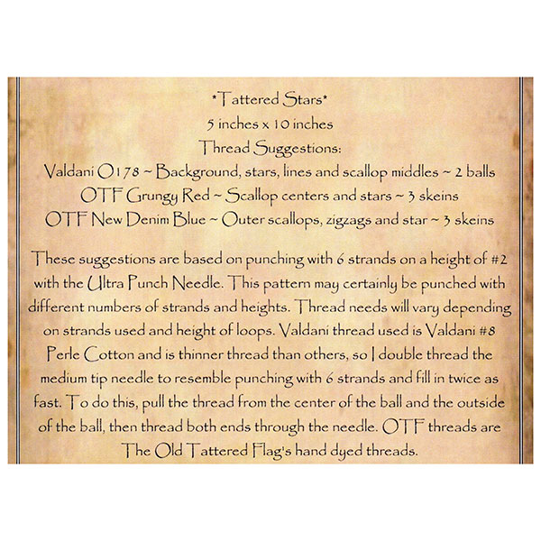 Floss Color Key - Tattered Stars