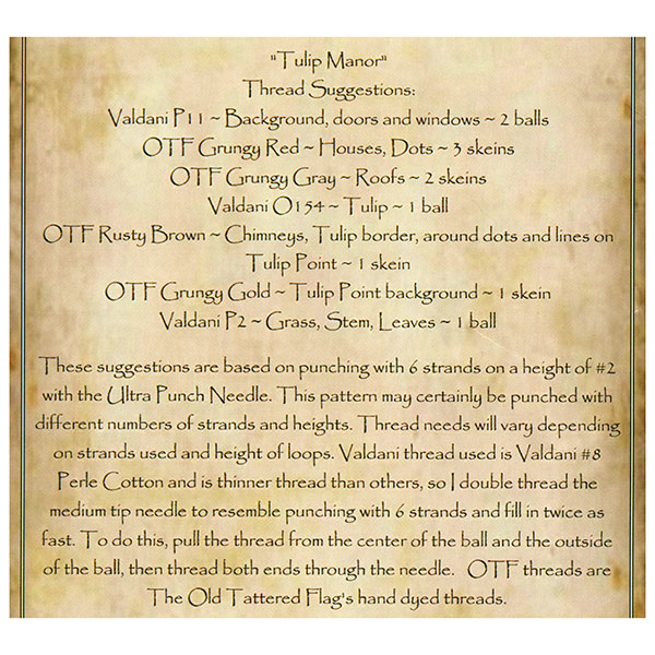 Floss Color Key - Tulip Manor