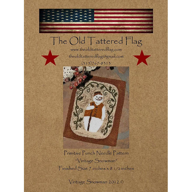 Punch Needle Pattern - Vintage Snowman