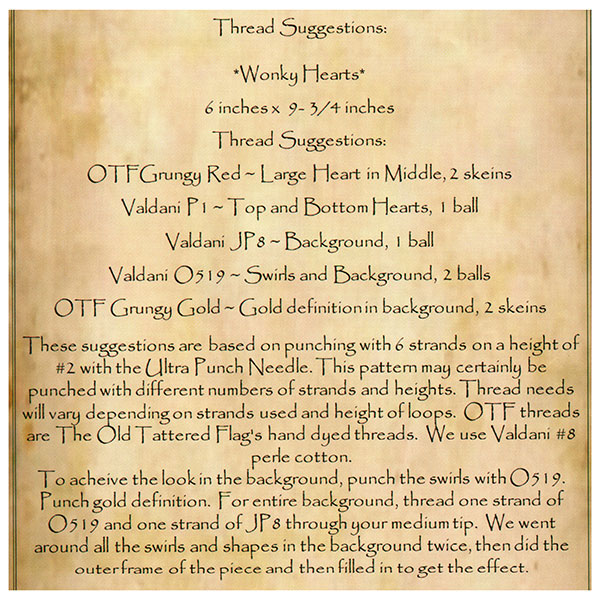 Floss Color Key - Wonky Hearts