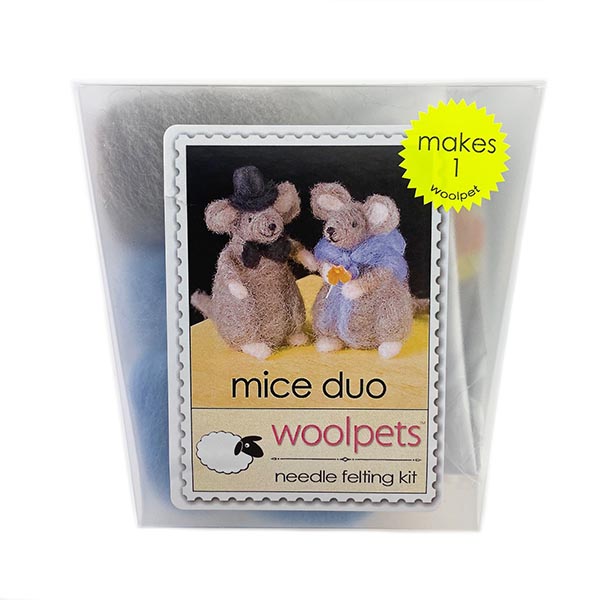 WoolPets Needle Felting Kit - Mice Duo - 850001439459
