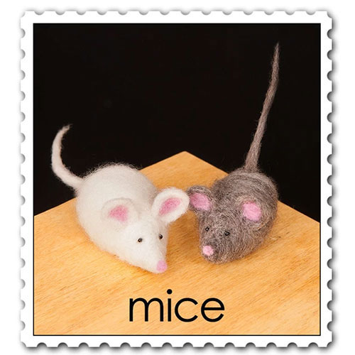 WoolPets Needle Felting Kit - Mice - 907170010405