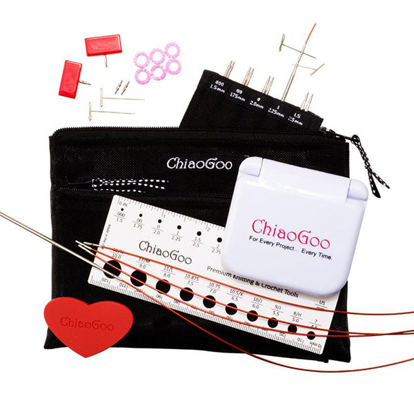 ChiaoGoo TWIST Minis Red Lace Interchangeable Knitting Needle 4" Tip Set