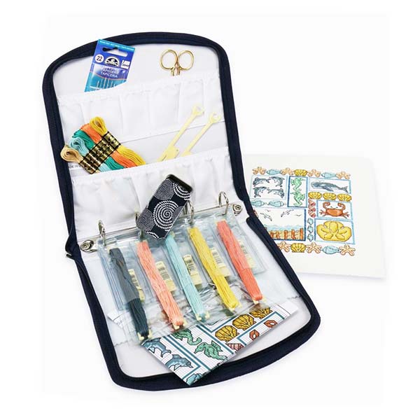 DMC StitchBow Mini Needlework Travel Bag-20.5X9 Open DMC StitchBow Mini Needlework Travel Bag-20.5X9 Open