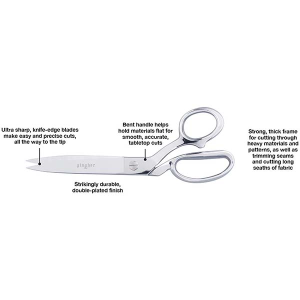 Gingher Knife Edge Bent Trimmers - Notes