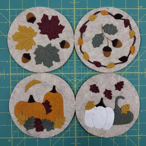 Felt Coaster Kit - Autumn - Size