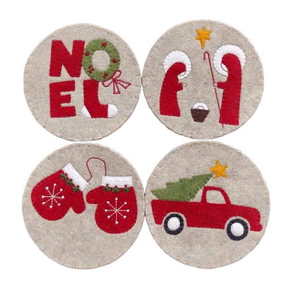 Felt Coaster Kit - Christmas