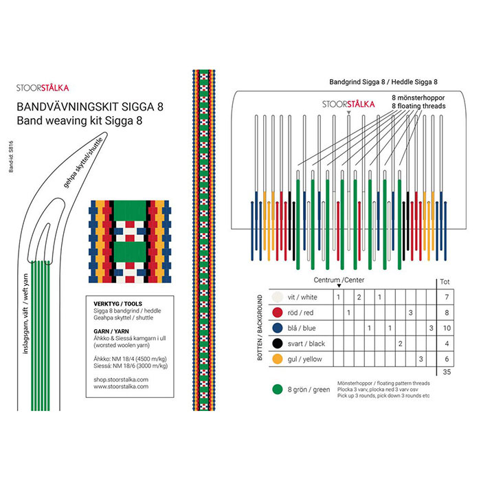 Stoorstalka Band Weaving Kit - Advanced Product Instructions