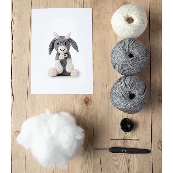 TOFT Crochet Kit - Audrey the Goat - Contents