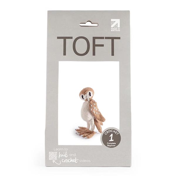 TOFT Crochet Kit - Barney the Barn Owl - Package
