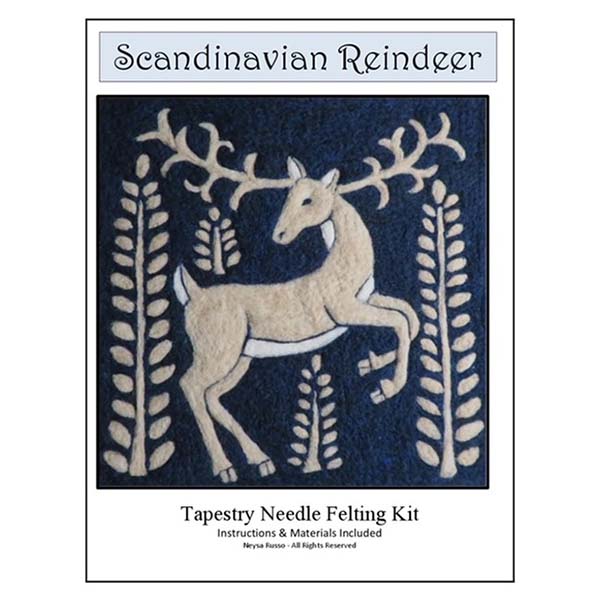 Tapestry Felting Kit - Scandinavian Reindeer II - Package