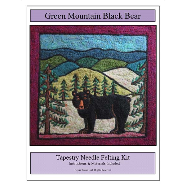 Tapestry Felting Kit - Green Mountain Black Bear - Package