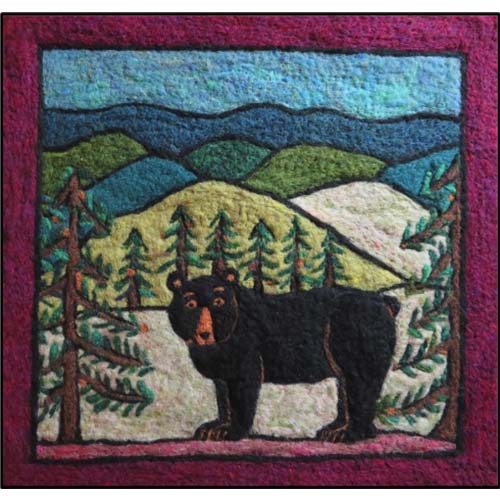 Tapestry Felting Kit - Green Mountain Black Bear