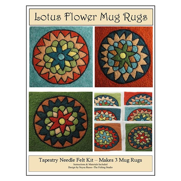 Tapestry Felting Kit - Lotus Flower Coasters - Package
