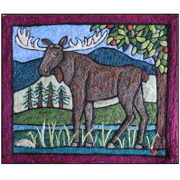 Tapestry Felting Kit - New England Moose