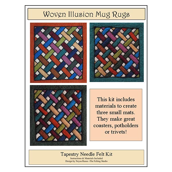 Tapestry Felting Kit - Woven Illusion Coasters - Package