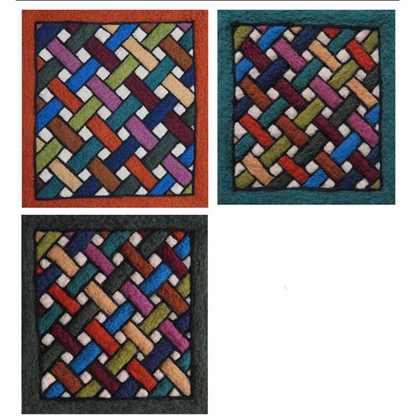 Tapestry Felting Kit - Woven Illusion Coasters