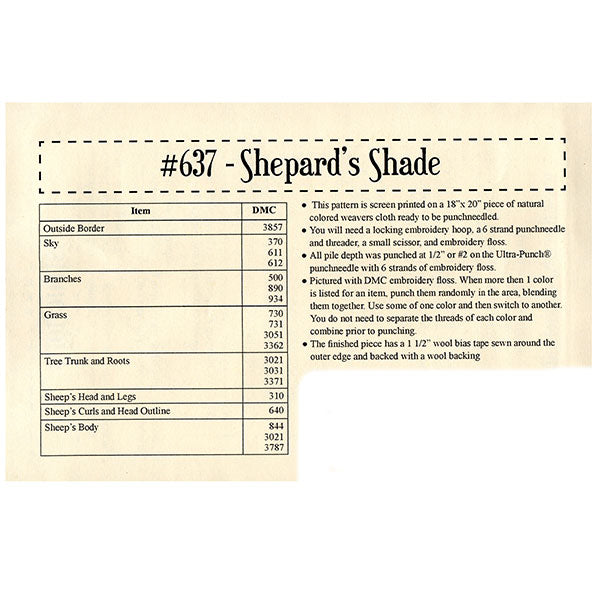 Floss Color Key - Shepherd's Shade