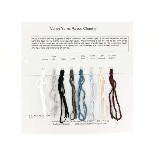 Rayon Chenille Yarn Color Card 1
