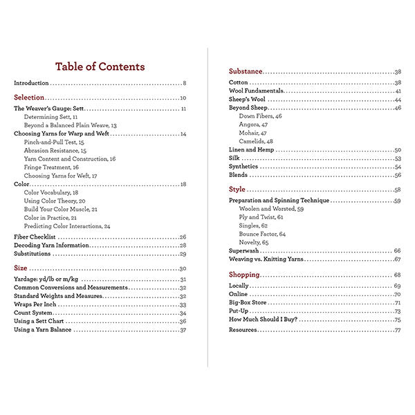 A Weaver's Guide to Yarn