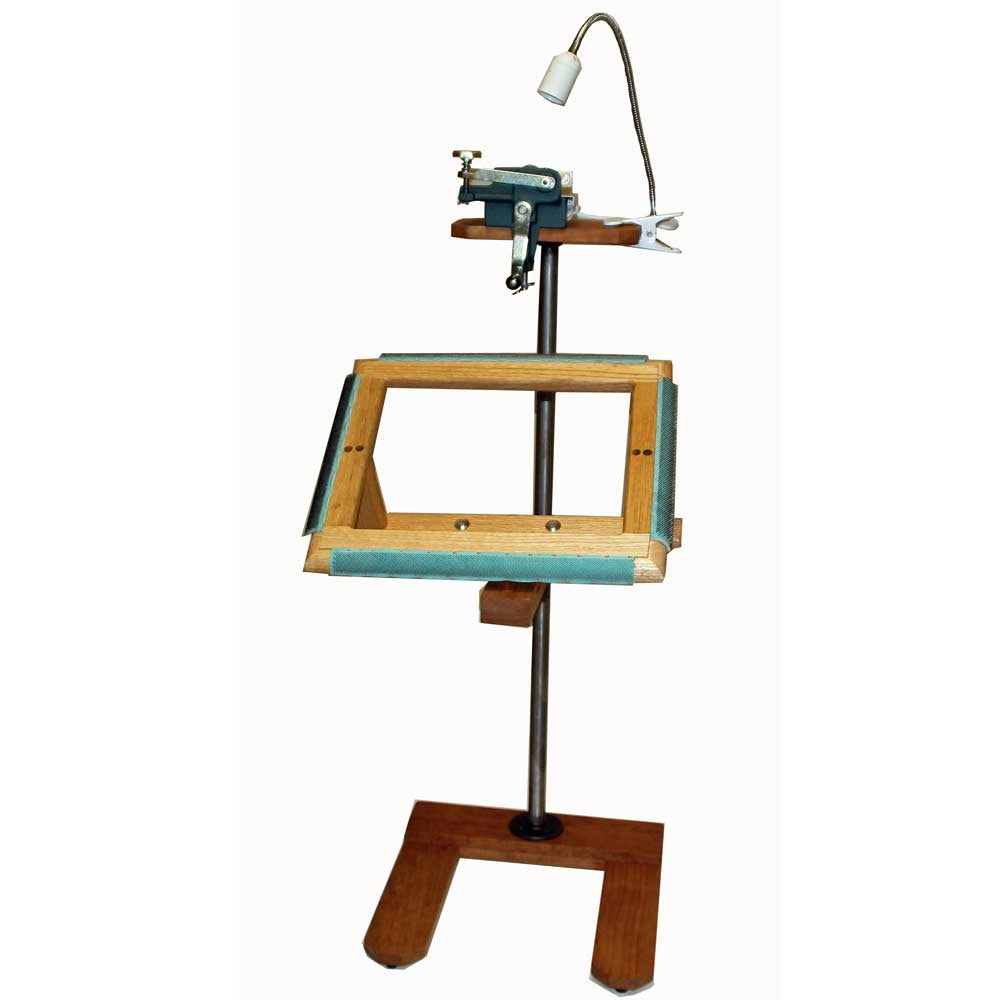 Deluxe Rug Hooking Floor Stand - Example
