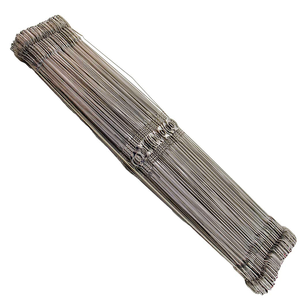 Pack of metal rods on a white background