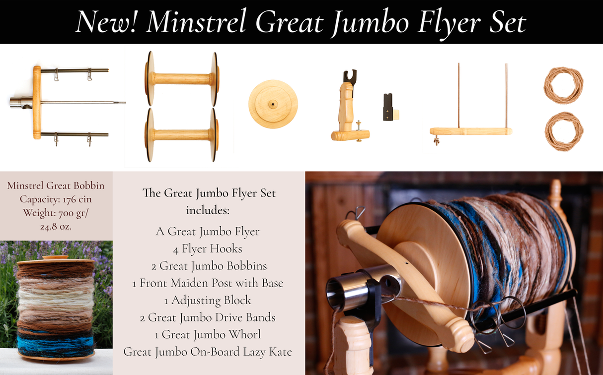 Kromski Minstrel Great Jumbo Flyer and Bobbin Set - Instructions