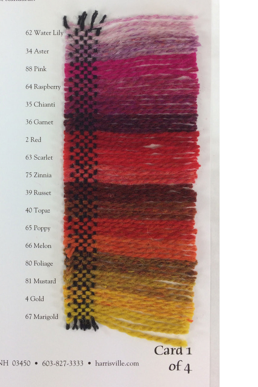 Harrisville Shetland Wool Yarn Color Card 1/4