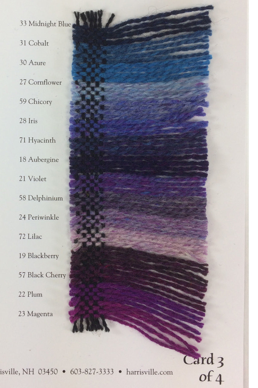 Harrisville Shetland Wool Yarn Color Card 3/4