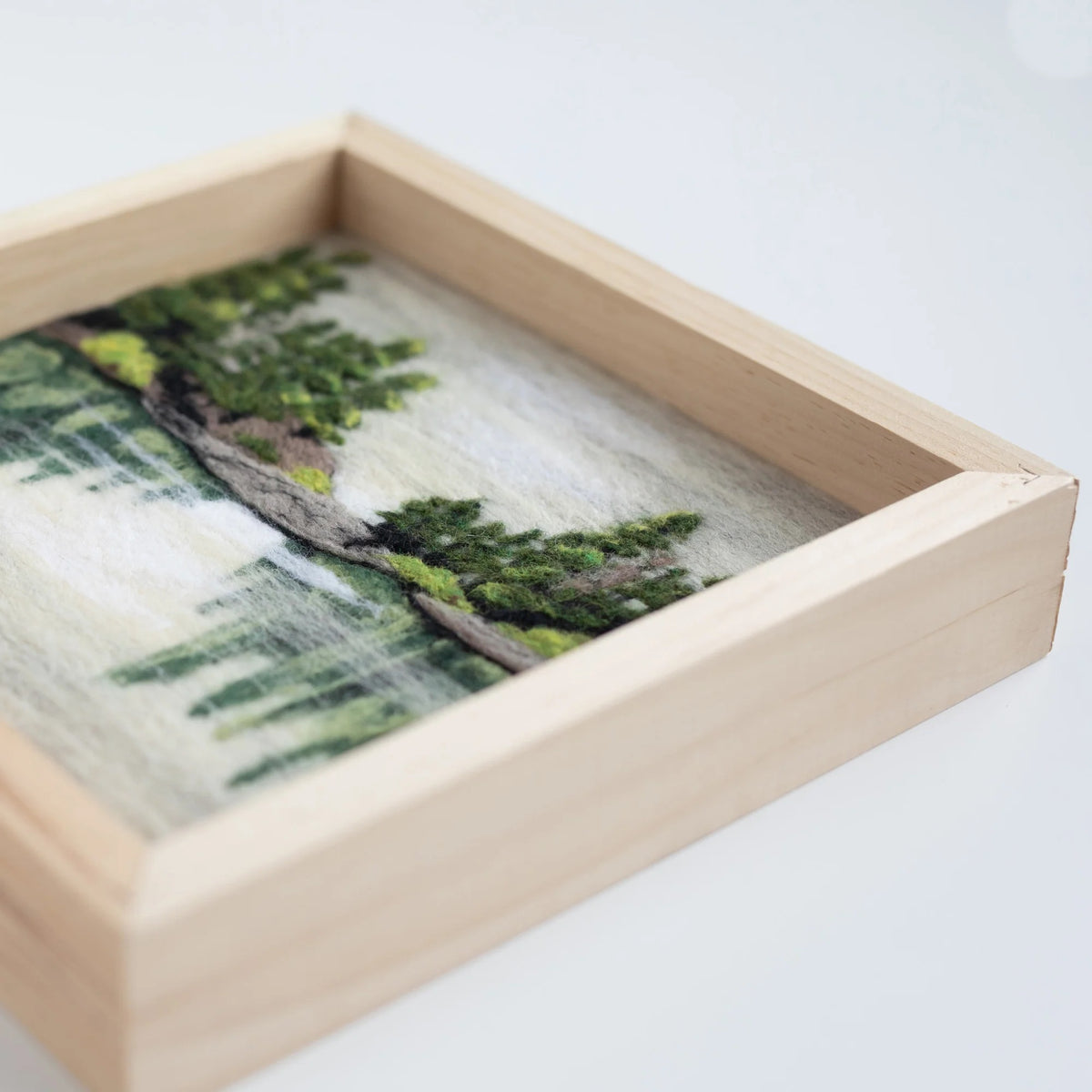 Painting with Wool, Lake Reflection Side View