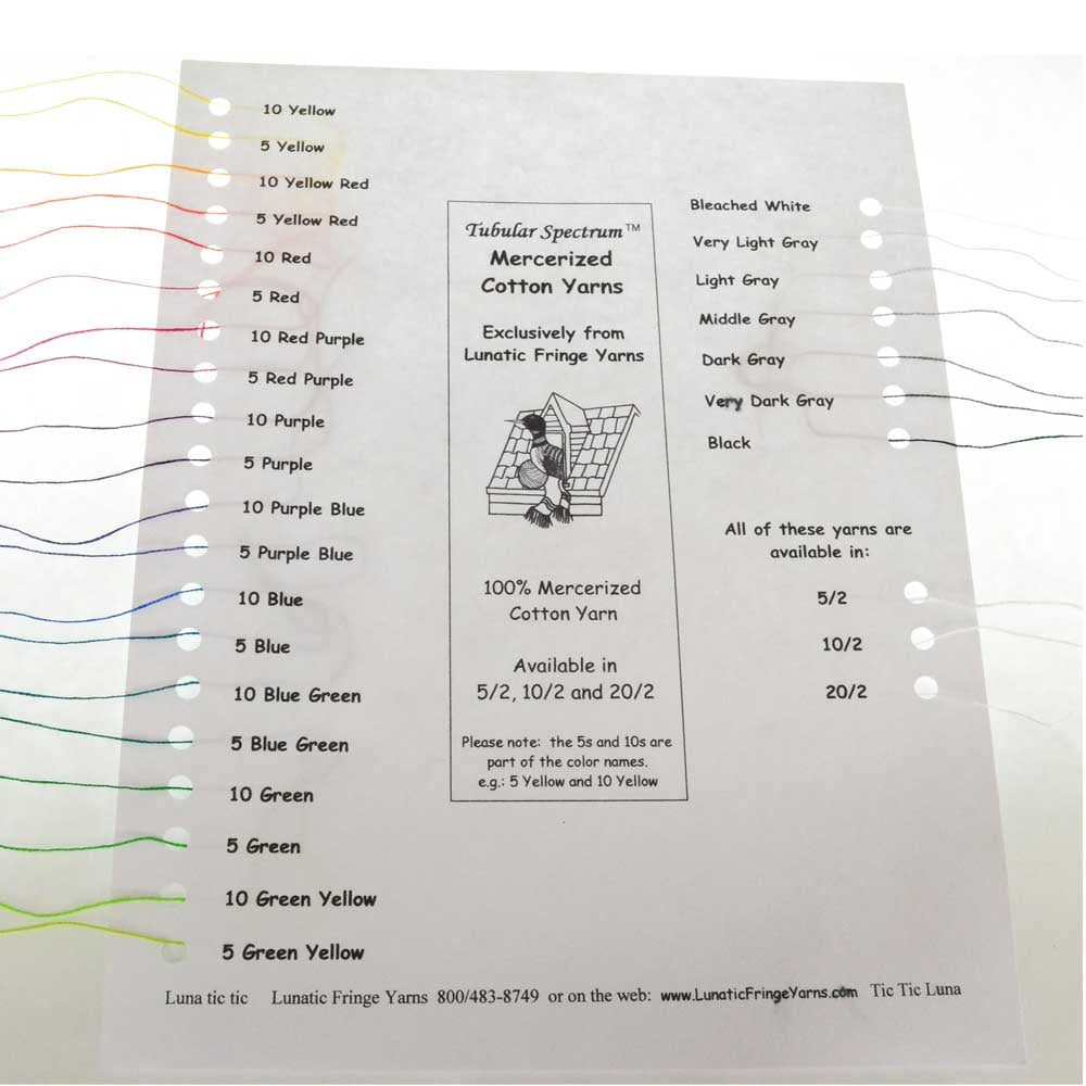 Tubular Spectrum Cotton Yarn Color Card