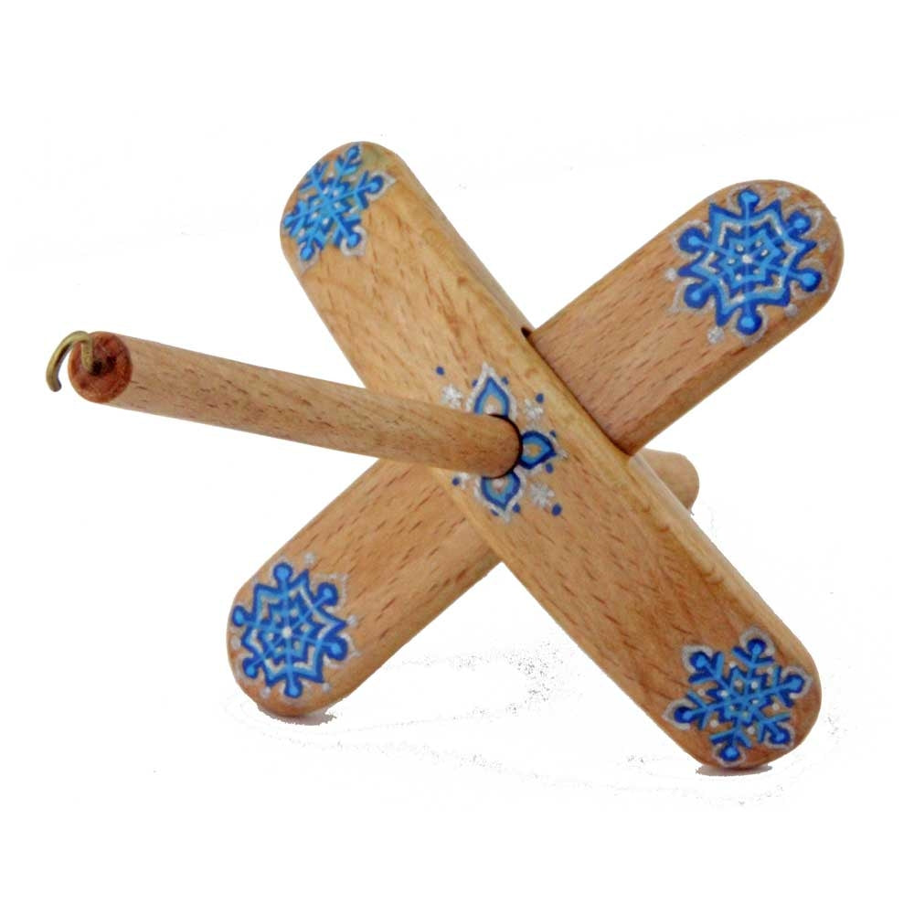 Galina Hand Painted Turkish Spindle - Snowflakes
