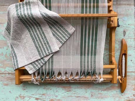 Weaving on a Rigid Heddle Loom, Plus Hemming A Dish Towel