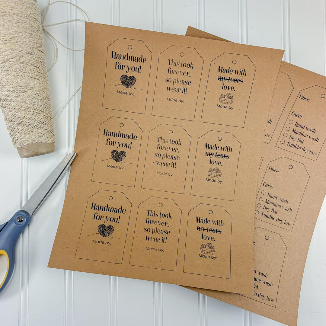 Free Handmade Gift Tag Printable