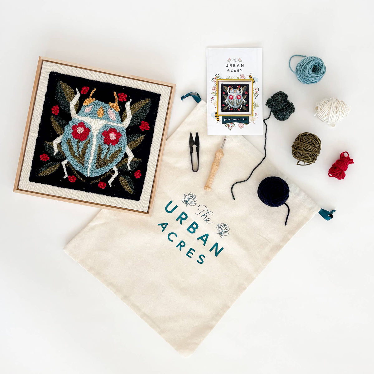 Spring Beetle Punch Needle Frame Kit  - The Woolery