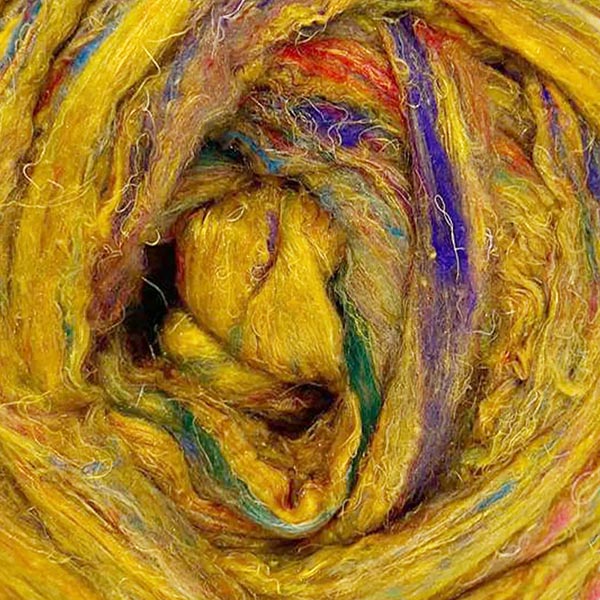 Rosie's Sari Silk Roving - The Woolery