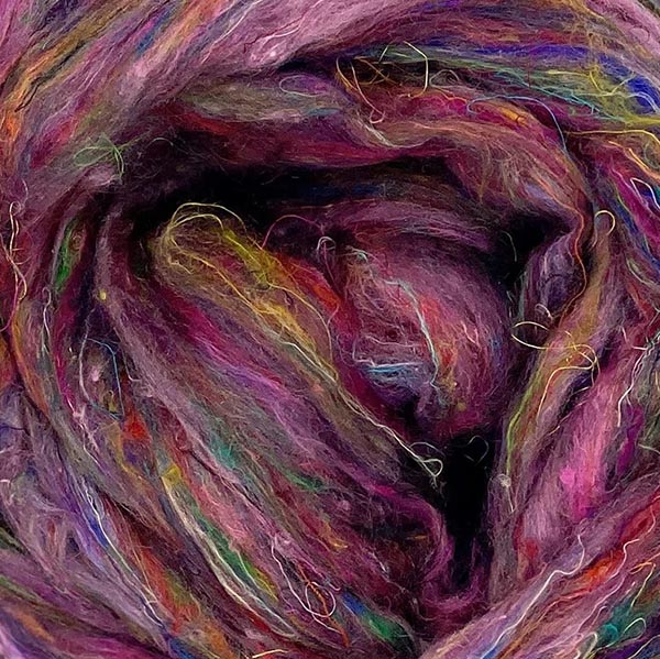 Rosie's Sari Silk Roving - The Woolery