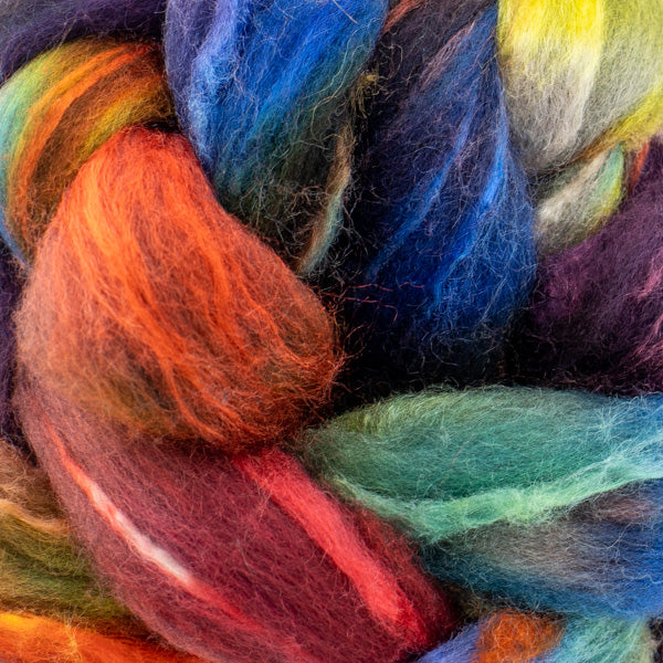 Alexandra Hand Dyed Merino Silk Top | The Woolery