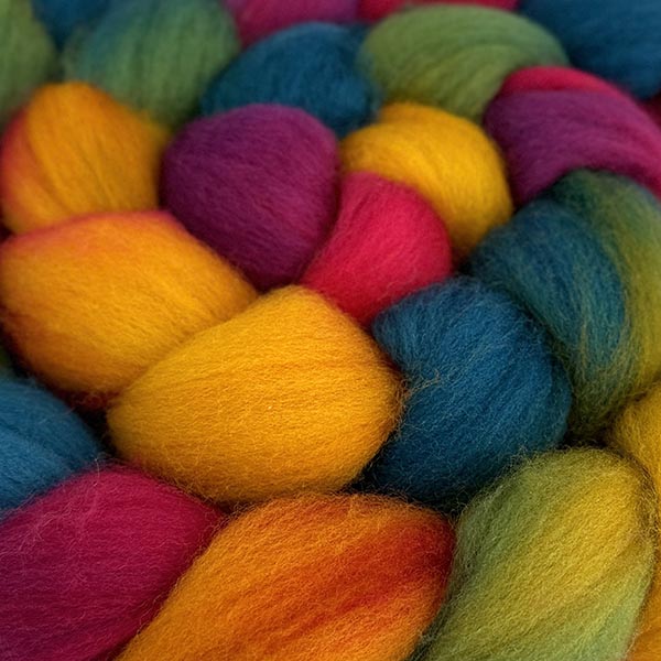 Greenwood Hand Dyed Polwarth Roving - The Woolery