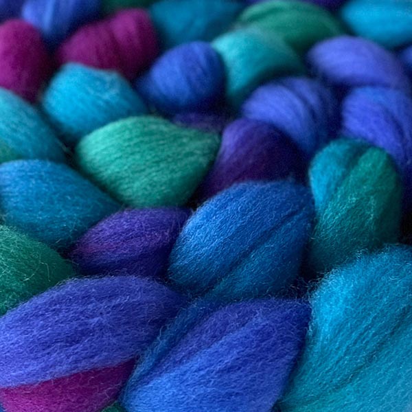 Greenwood Hand Dyed Polwarth Roving - The Woolery