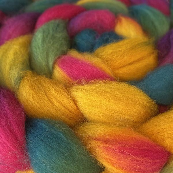 Greenwood Hand Dyed Superwash BFL/Nylon Sock Roving - The Woolery